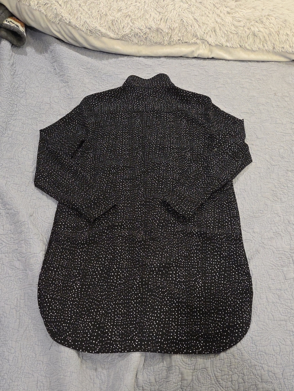 Dalia Black Long Sleeve Polka Dot Tunic Dress Size S! - Picture 8 of 8